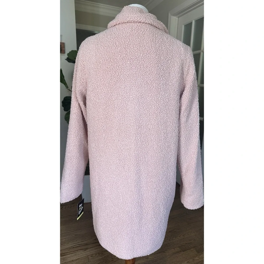 Art Class Sherpa Coat Pink Teddy Fleece Jacket Girls XL 14/16 Double Breasted - Picture 4 of 6